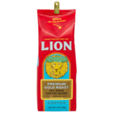 LION プレミアムコーヒー ゴールド ロースト 10%コナブレンド 7oz (198g) 挽き粉用 1パック [lion-premium-goldroast-10-kona]